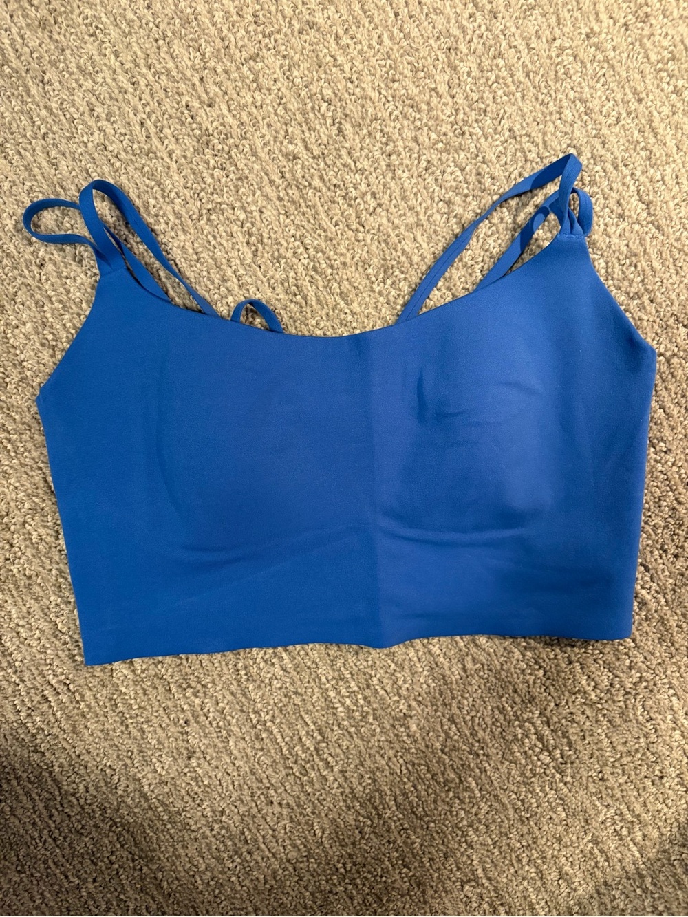 aerie Seamless Double-Strap Bralette in Blue